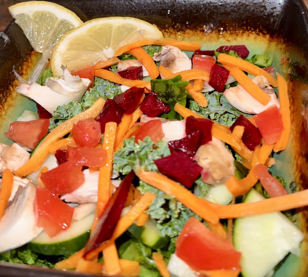 Fresh Vegetables arranged intentionally to represent mindful eating
